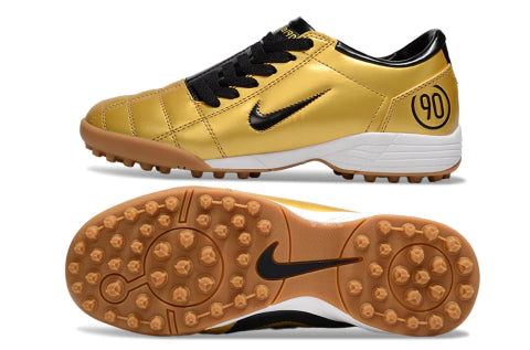 Chuteira Nike Total 90 Society Dourado/Preto