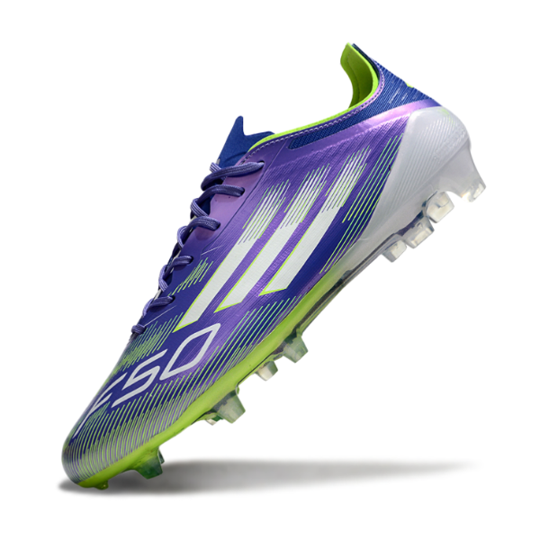 Chuteira Campo Adidas F50 Elite FG Roxo Claro e Verde