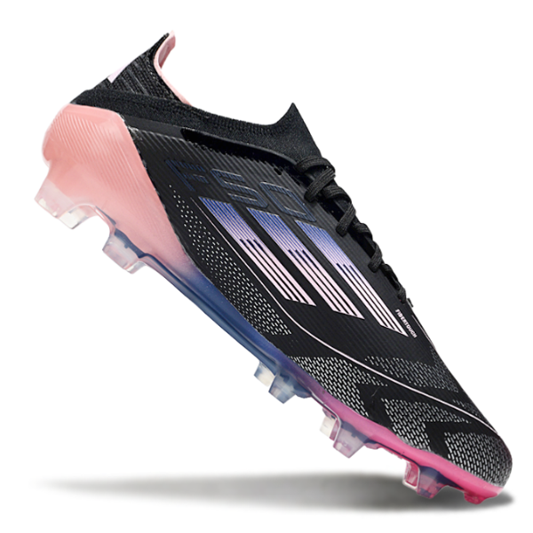 Chuteira Campo Adidas F50 Primeknit Elite FG Preta e Rosa