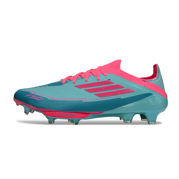Chuteira Campo Adidas F50+ Elite FG Azul Claro e Rosa