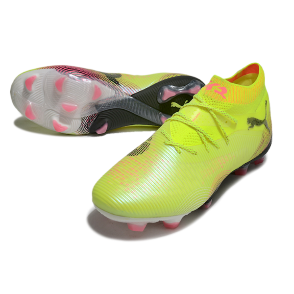 Chuteira Campo Puma Future 8 FG Amarela e Rosa