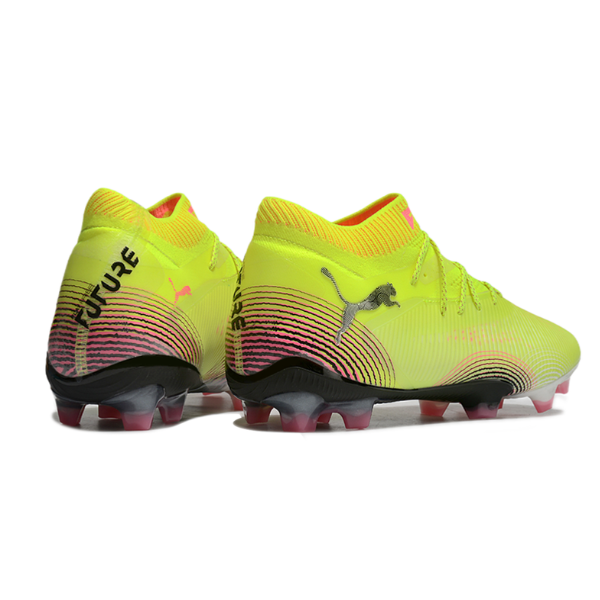 Chuteira Campo Puma Future 8 FG Amarela e Rosa