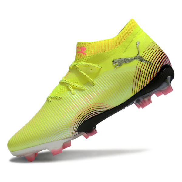Chuteira Campo Puma Future 8 FG Amarela e Rosa