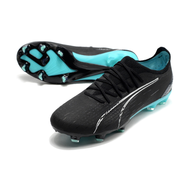 Chuteira Campo Puma Ultra Ultimate FG Preta e Azul
