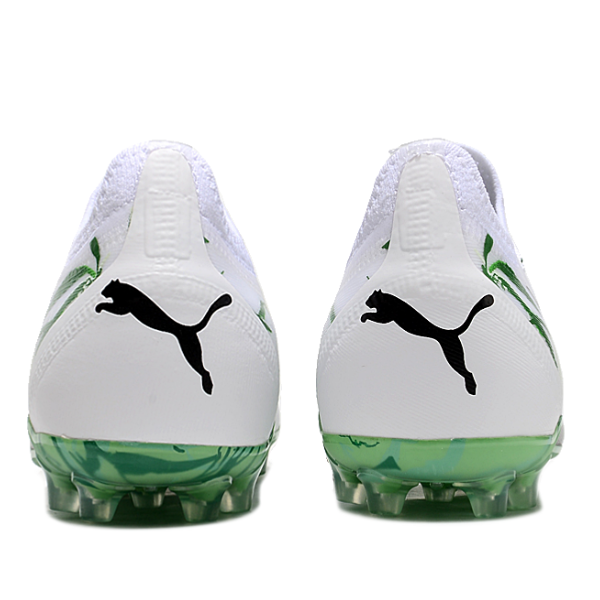 Chuteira Campo e Society Puma Ultra 5 Carbon MG Branco e Verde