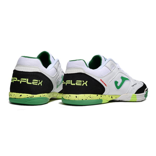 Chuteira Futsal Joma Top Flex 24 IC Branca, Verde e Preta