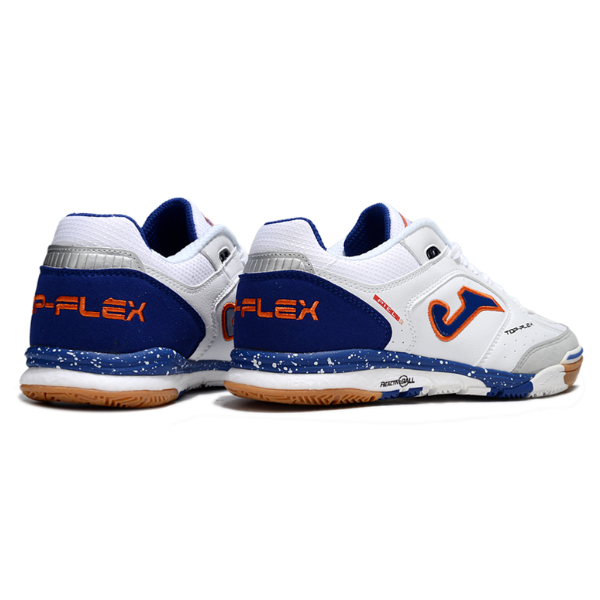 Chuteira Futsal Joma Top Flex Rebound IC Branca e Azul