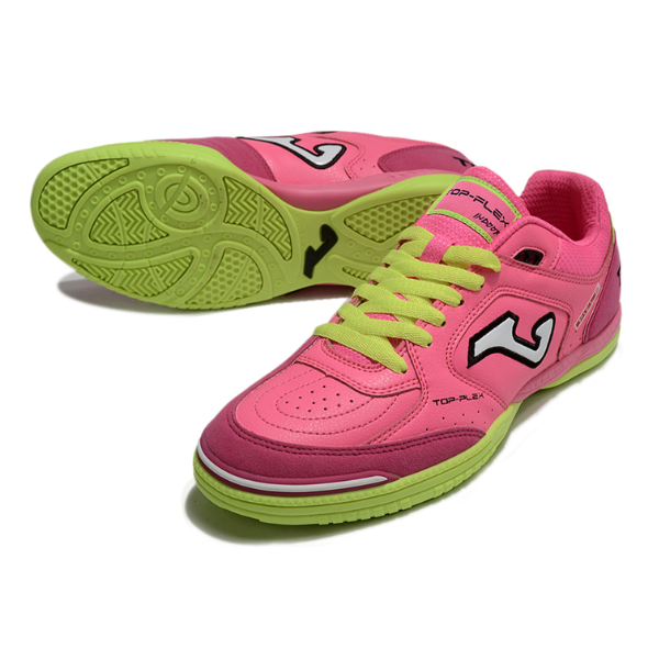 Chuteira Futsal Joma Top Flex 24 IC Rosa e Verde
