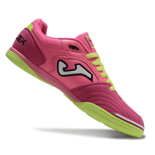 Chuteira Futsal Joma Top Flex 24 IC Rosa e Verde