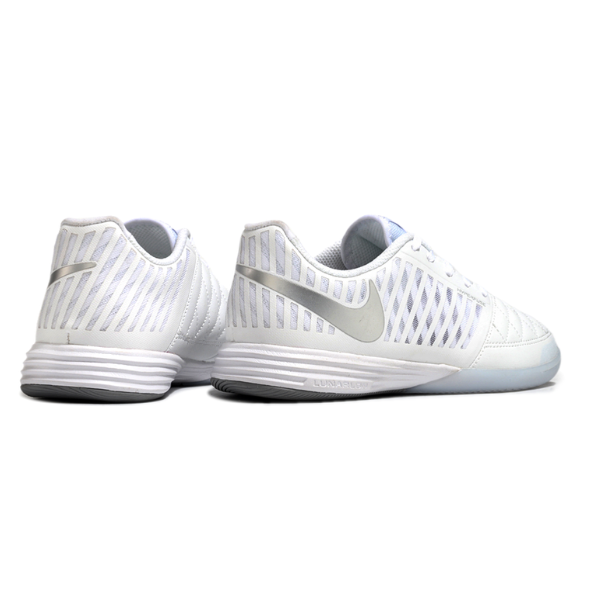 Chuteira Futsal Nike Lunar Gato II IC Branco e Cinza