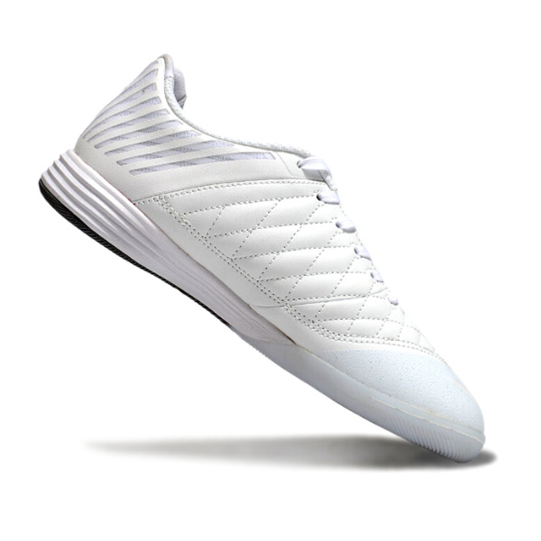 Chuteira Futsal Nike Lunar Gato II IC Branco e Cinza