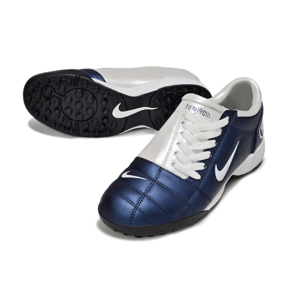 Chuteira Infantil Society Nike Total 90 III TF Azul Marinho e Branca