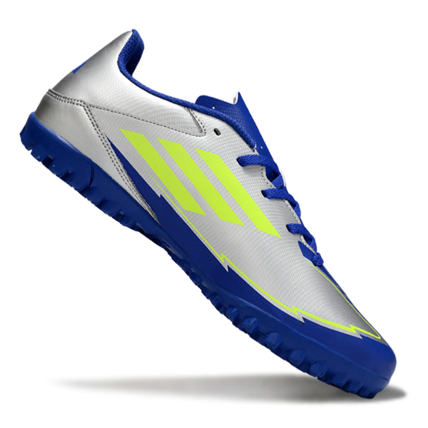 Chuteira Society Adidas F50 Club TF Cinza e Azul Escuro