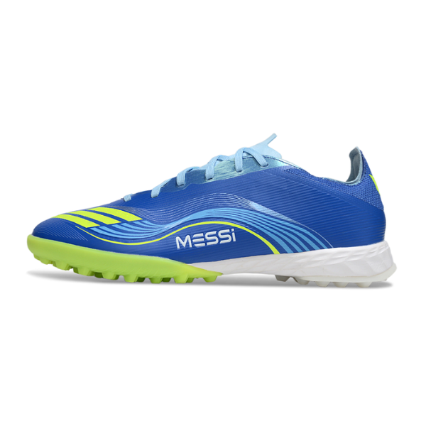 Chuteira Society Adidas F50 Elite TF Messi Azul