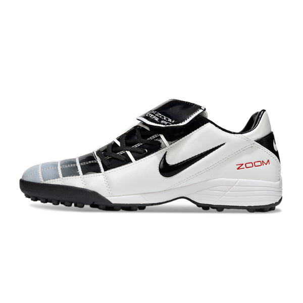 Chuteira Society Nike Air Zoom Total 90 III TF Branca e Preta