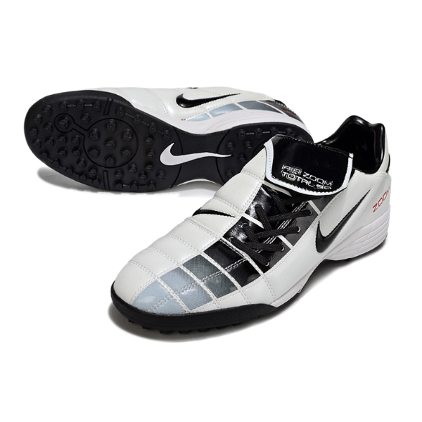Chuteira Society Nike Air Zoom Total 90 III TF Branca e Preta