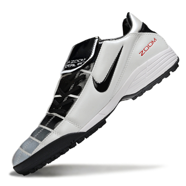 Chuteira Society Nike Air Zoom Total 90 III TF Branca e Preta