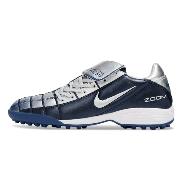 Chuteira Society Nike Air Zoom Total 90 III TF Azul Marinho e Cinza