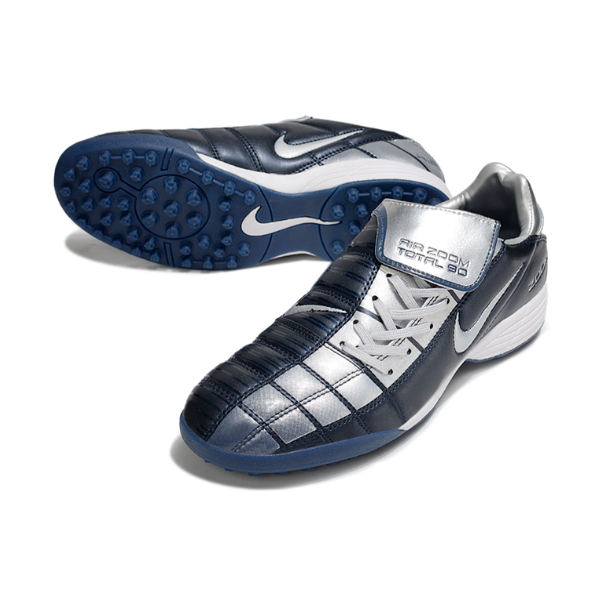 Chuteira Society Nike Air Zoom Total 90 III TF Azul Marinho e Cinza