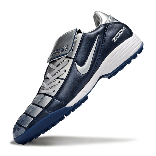 Chuteira Society Nike Air Zoom Total 90 III TF Azul Marinho e Cinza