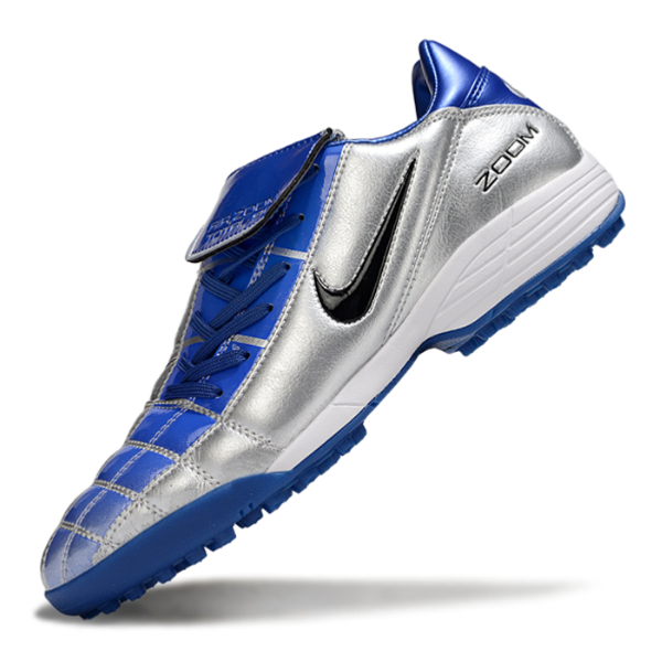 Chuteira Society Nike Air Zoom Total 90 III TF Cinza e Azul