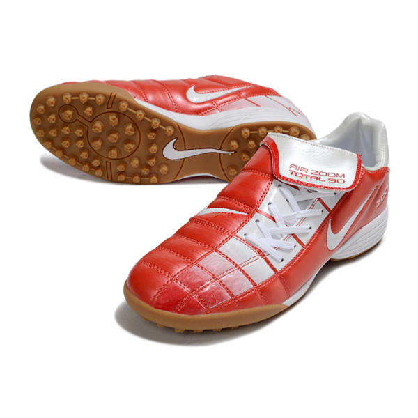 Chuteira Society Nike Air Zoom Total 90 III TF Vermelha e Branca