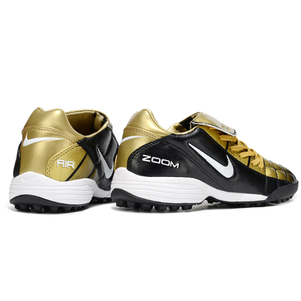 Chuteira Society Nike Air Zoom Total 90 III TF Preta e Dourada
