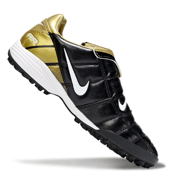 Chuteira Society Nike Air Zoom Total 90 III TF Preta e Dourada