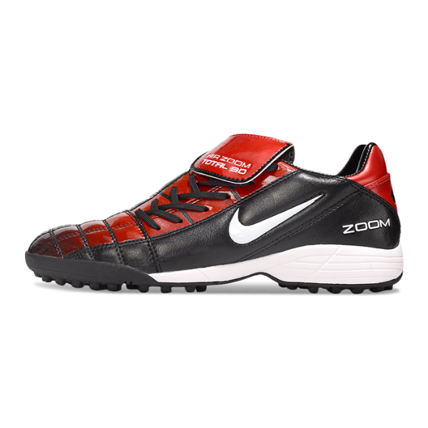 Chuteira Society Nike Air Zoom Total 90 III TF Preta e Vermelha