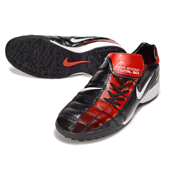 Chuteira Society Nike Air Zoom Total 90 III TF Preta e Vermelha