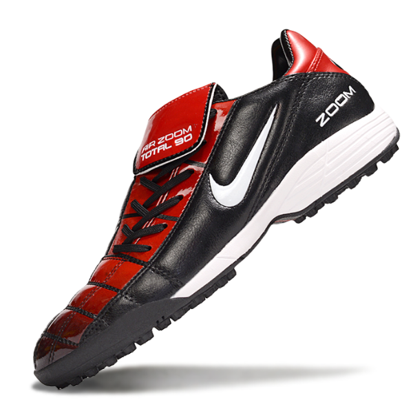 Chuteira Society Nike Air Zoom Total 90 III TF Preta e Vermelha
