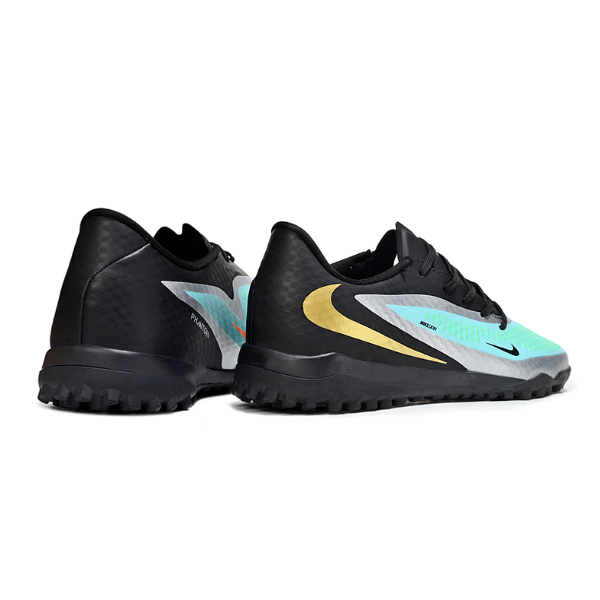 Chuteira Society Nike Phantom 6 Academy TF Preta e Verde