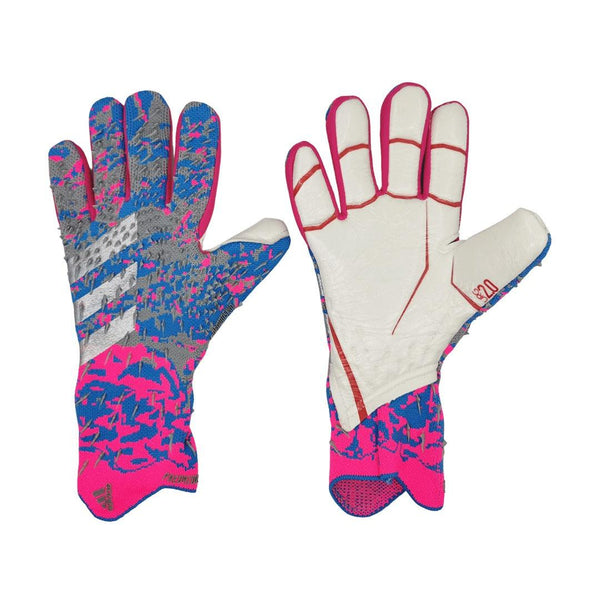 Luva de Goleiro Adidas Predator Freak Pro Rosa e Azul