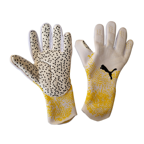 Luva de Goleiro Puma Future Match Branca e Amarela